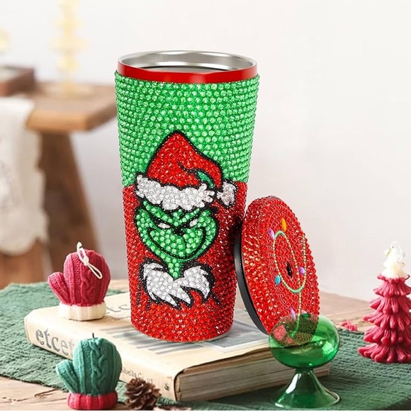 Grinch rhinestone tumbler Stainless steel 20oz - Picture 3 of 5